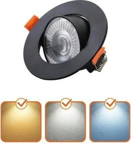 Faretto da incasso LED BRINO LED/3/5/7W/230V 3000/4000/6500K nero
