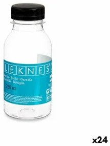 Bottiglia Nero Trasparente Plastica 250 ml 6 x 13,5 x 6 cm (24 Unità)