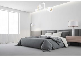 Plafoniera Moderna Inari Acciaio Bianco 4 Luci E27 Ip20
