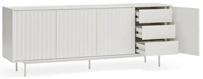 Cassettiera bassa bianca 211x80 cm Sierra - Teulat