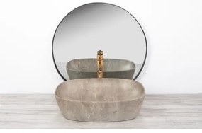 REA-U6647 - Lavabo da appoggio FREJA 39,5x51 cm ceramica/grigio/effetto marmo