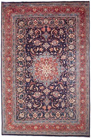 Sarouk Tappeto 220x330 Blu (Iran) Annodato A Mano