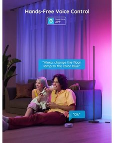 Govee - Lampada da terra LED RGBW dimmerabile LITE MATTER LED/24W/230V Wi-Fi