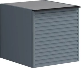 Struttura semi colonna da bagnoPixel Plain Stipes 1 anta laccato opaco indaco L 40 x H 40 x P 45.5 cm