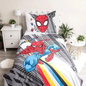 Biancheria da letto per bambini in cotone grigio Spiderman, 140 x 200 cm Spider man - Jerry Fabrics