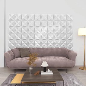 Pannelli Murali 3d 24 Pz 50x50 Cm Bianchi Origami 6 M² /