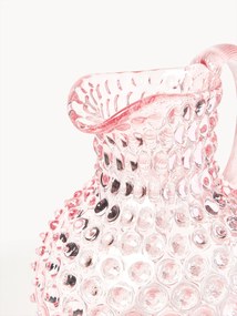 Brocca in vetro soffiato Hobnail 2 L