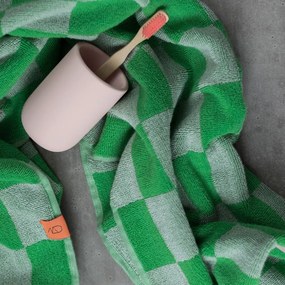 Asciugamano verde in cotone biologico 50x90 cm Retro - Mette Ditmer Denmark