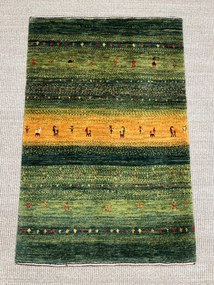 Loribaft Tappeto 100 x 70 Verde (Iran) Annodato A Mano