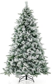 Costway Albero di Natale artificiale da 186cm con 250 luci LED 752 punte di ramo miste, Albero di decorazione per Natale