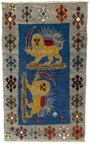 Gabbeh Tappeto persiano 110x70 Blu (Iran) Annodato A Mano