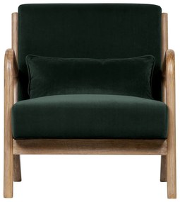 Poltrona in velluto verde scuro Mark - WOOOD