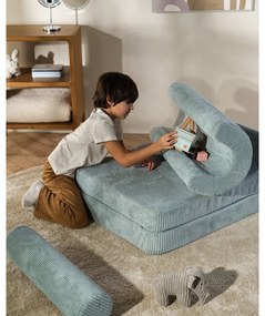 Poltrona per bambini color menta con rivestimento in velluto a coste Flipster – Wigiwama