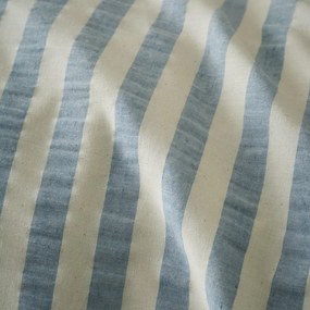 Set copripiumino e federa blu per letto singolo 135x200 cm Cotton Rich Woven Stripe – Pineapple Elephant