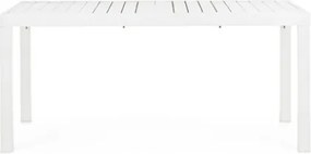 Tavolo In Alluminio Bianco Allungabile Da Esterno 90x160-240 Cm Hilde Bizzotto