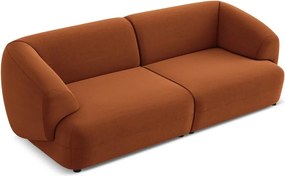 Divano arancione con rivestimento in velluto 232 cm Moana – Makamii