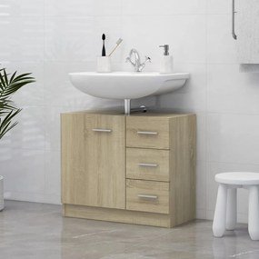 Mobile Sottolavabo Rovere Sonoma 63x30x54 Cm Legno Multistrato /