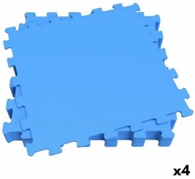 Puzzle per Bambini Aktive Azzurro 9 Pezzi Gomma Eva 50 x 0,4 x 50 cm (4 Unità)