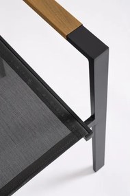 Sedia Da Esterno Con Braccioli In Alluminio E Textilene Heta Antracite Bizzotto