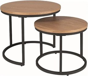 Set di Tavolini da caffè Amaro in rovere/nero
