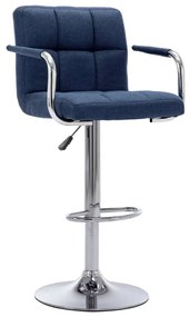 Sedia Da Bar Blu İn Tessuto /