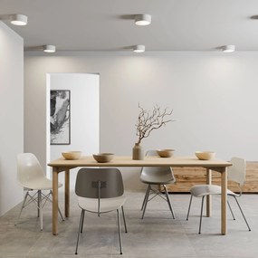 TEMAR LIGHTING Plafoniere Cleo, Ø 20 cm, IP20, bianco, metallo, E27
