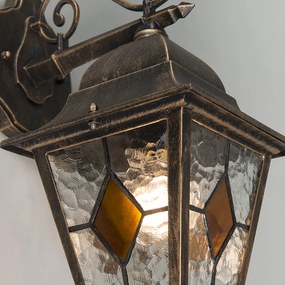 Lanterna da parete vintage per esterni in bronzo - Antigua Down