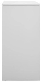 Armadietti con chiave 2 pz grigio chiaro 90x45x92,5 cm acciaio