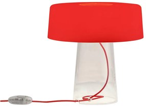 Prandina - Glam T3 Lampada da Tavolo Opale Rosso/Crystal Prandina