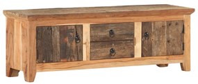 Mobile Porta Tv 120x30x40cm İn Massello Di Acacia E Di Recupero /