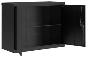 Armadio classificatore nero 90x40x70 cm in acciaio