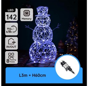Aigostar-LED Decorazione natalizia da esterno LED/3,6W/31/230V 6500K 60cm IP44 pupazzo di neve