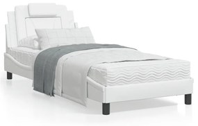 Giroletto Con Testiera Bianco 90x200 Cm İn Similpelle /