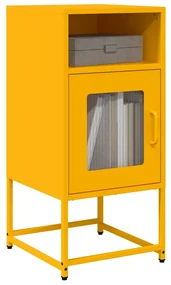 Comodino Giallo Senape 36x39x78 Cm İn Acciaio Laminato A Freddo /