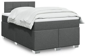 Giroletto A Molle Con Materasso Grigio Scuro 120x200 Cm Tessuto /