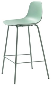 Sgabello da bar verde chiaro in plastica (altezza della seduta 67,5 cm) Whitby – Unique Furniture