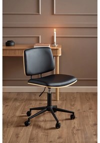 Sedia da ufficio in similpelle nera Owen - Actona