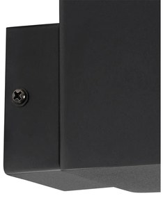 Lampada da parete per esterni nera IP44 con sensore crepuscolare - Denmark