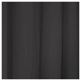 Tenda di lino grigio scuro con passanti Night Time, 250 x 140 cm Dark Grey - Linen Tales