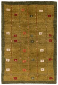 Gabbeh Tappeto persiano 160x240 Verde (Iran) Annodato A Mano
