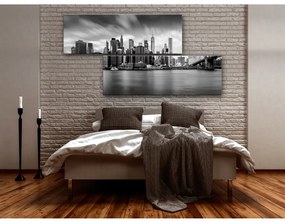 Quadro contemporaneo Manhattan in bianco e nero - architettura monocromatica di New York