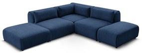 Divano angolare blu scuro (variabile) Jeanne - Bobochic Paris