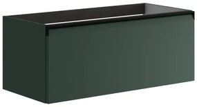 Mobile da bagno sotto lavabo Fusion verde opaco L 99.5 x H 40 x P 45.5 cm 1 cassetto, lavabo non incluso