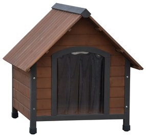 Cuccia Per Cani Ingresso İn Plastica Rustique Marrone 88x78x80cm /