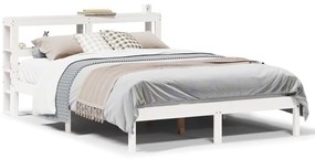 Letto Senza Materasso Bianco 160x200 Cm Legno Massello Di Pino /
