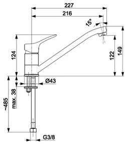 KFA Armatura 5243-915-00 - Rubinetto per lavello MORRIS cromo lucido