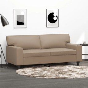 Divano A 2 Posti Cappuccino 140 Cm İn Similpelle /