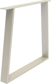 Gamba per mobili trapezoidale STEELMI Trap in acciaio cromo opaco L 80 x P 8 x H 71 cm