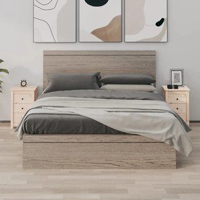 Comodini 2 Pz 40x35x61,5 Cm İn Legno Massello Di Pino /