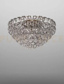 Giogali lampadadario a soffitto 80 cristallo argento e bronzo opaco...